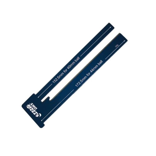 Regla plastica- para espesor de goma y altura de net